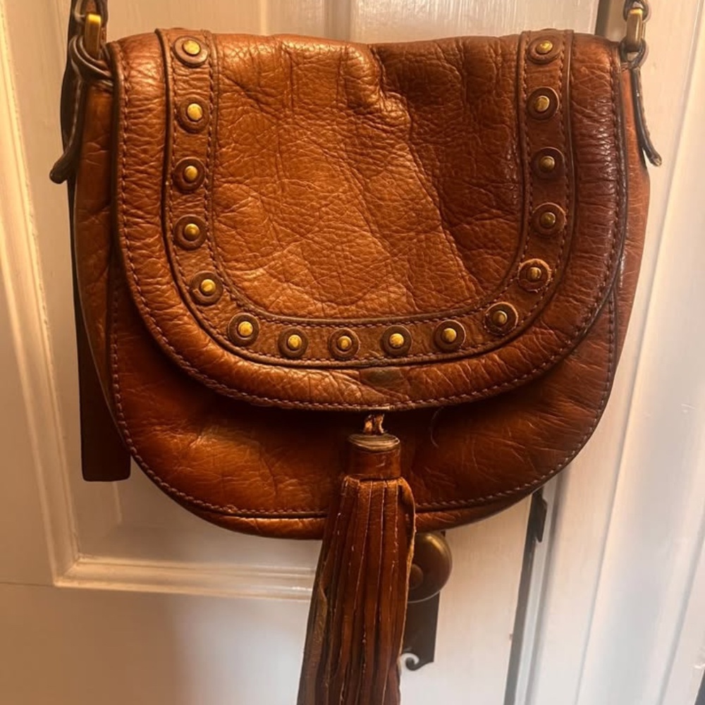 Leather Fringe Saddle bag
